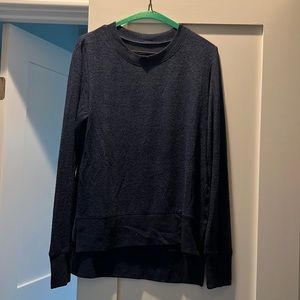 Navy Alo Side Slit sweatshirt - boxy